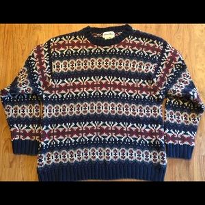 VTG Eddie Bauer Ugly Christmas Sweater 100% Wool